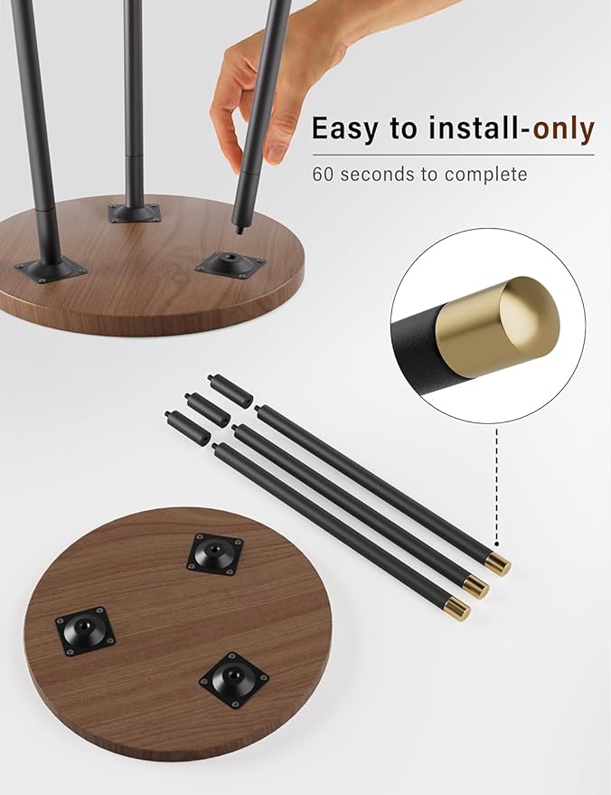 Plant Stand Indoor Outdoor: Small Plant Stand Indoor 16" Convertible Flowers Pot Holder - Small Round Side End Table Mid Century Modern Decor - Plant Table for Home Decor