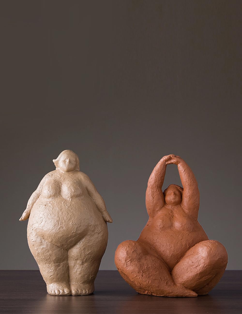 HAUCOZE Lady Sculpture Decor Woman Figurine Statue Modern Arts Gifts Polyresin 10 inch