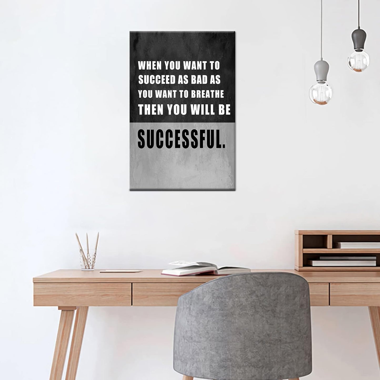 GoForArt Dream Big Motivational Canvas Wall Art, Inspirational Famous Quote Bedroom Living Room Decor, Positive Modern Landscape Mountain Office Dorm Room Poster Print (Motivational-06, 12.00" x 18.00")