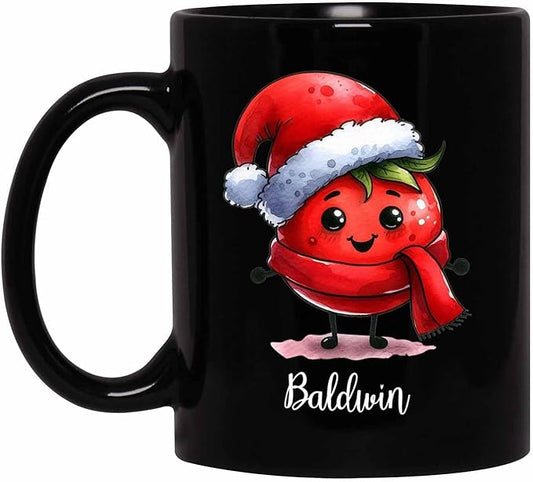 Tomato Travel Mug Gift For Dad Mom Tomato Fans, Personalized Name Tomato Lover Tea Cup Gift For Christmas, Tomato Themed Coffee Mug, Tomato Enthusiasts Gifts, Tomato Mug, Black Cup 11oz 15oz