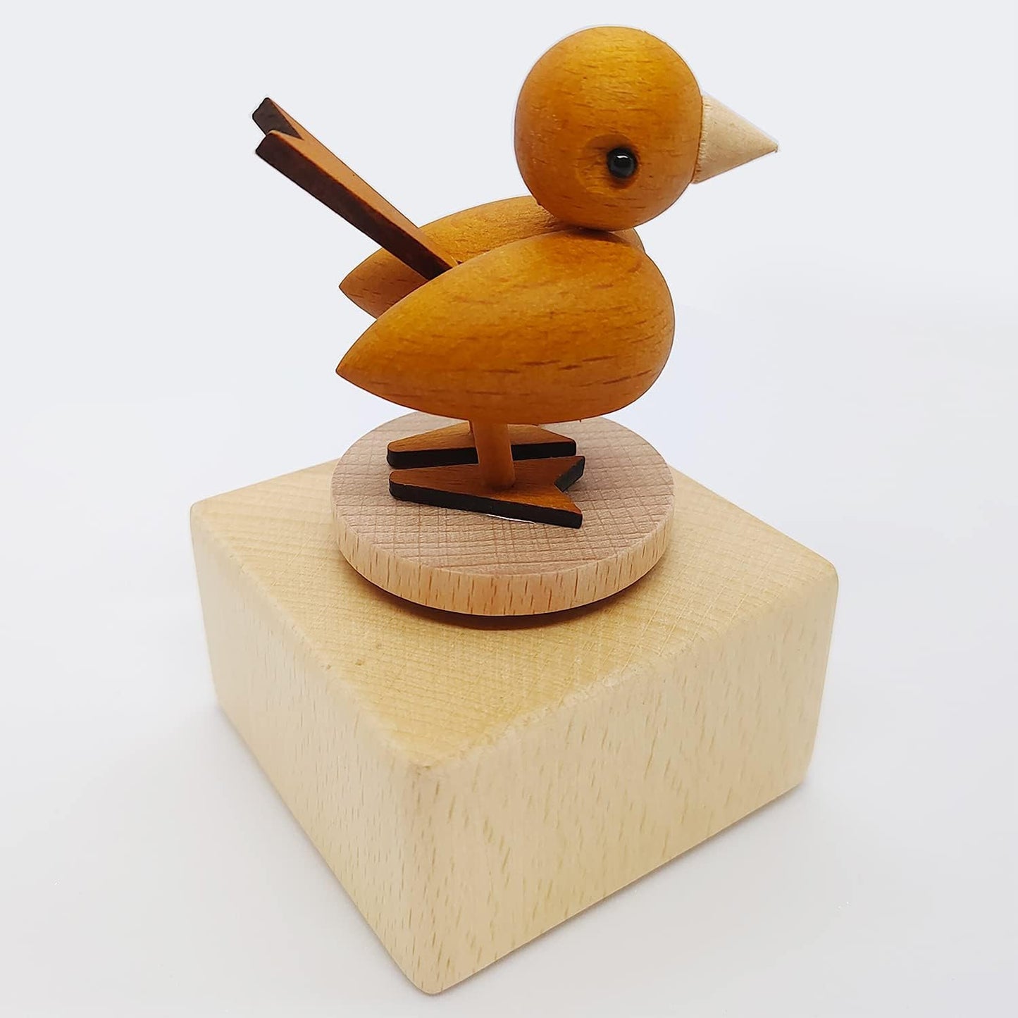 Cute Little Bird Mini Music Box, Little Animals Wooden Mechanical Music Box, The Music Box Gift That Sings by My Side, Best Gift for Boy Girl Friends Singing Music Gift Box