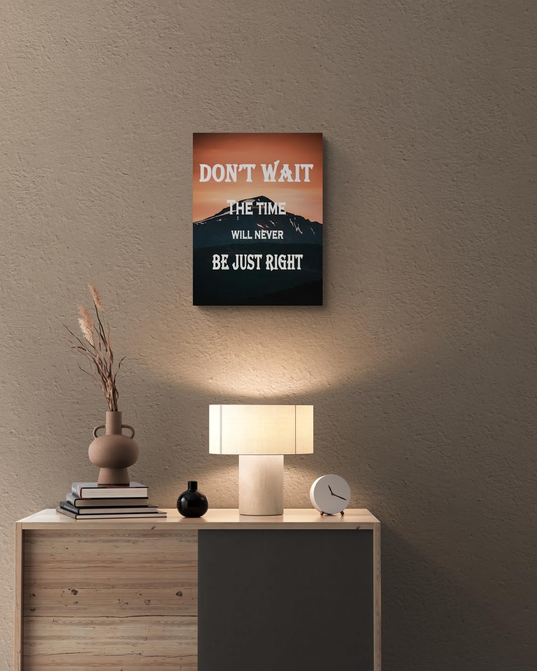 GoForArt Mountain Motivational Canvas Wall Art, Famous Quote Inspirational Prints Wall Decor, Landscape Positive Poster for Office Living Room, Bedroom Dining Room Artwork Home Decoration 12x18in