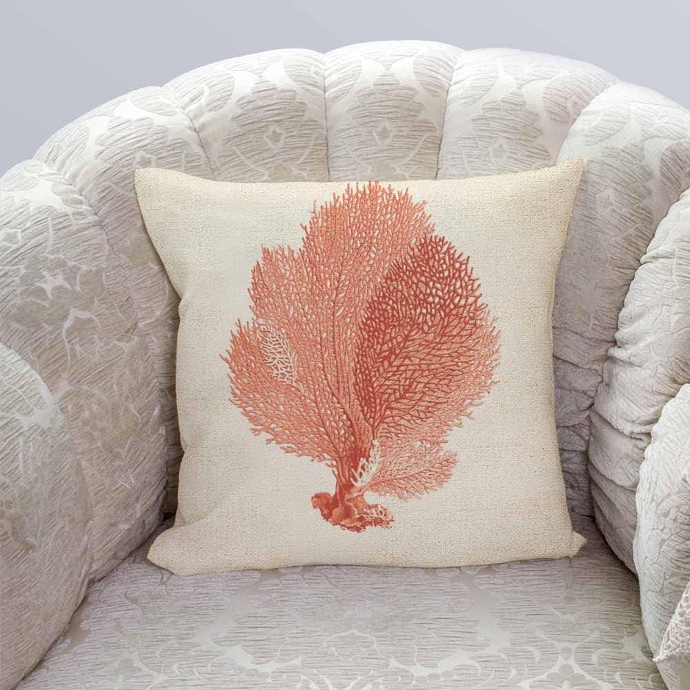 IBILIU Throw Pillow Covers Cute Red Coral Cushion Pillow Case Home Decor Pillowcase 18x18 Inches