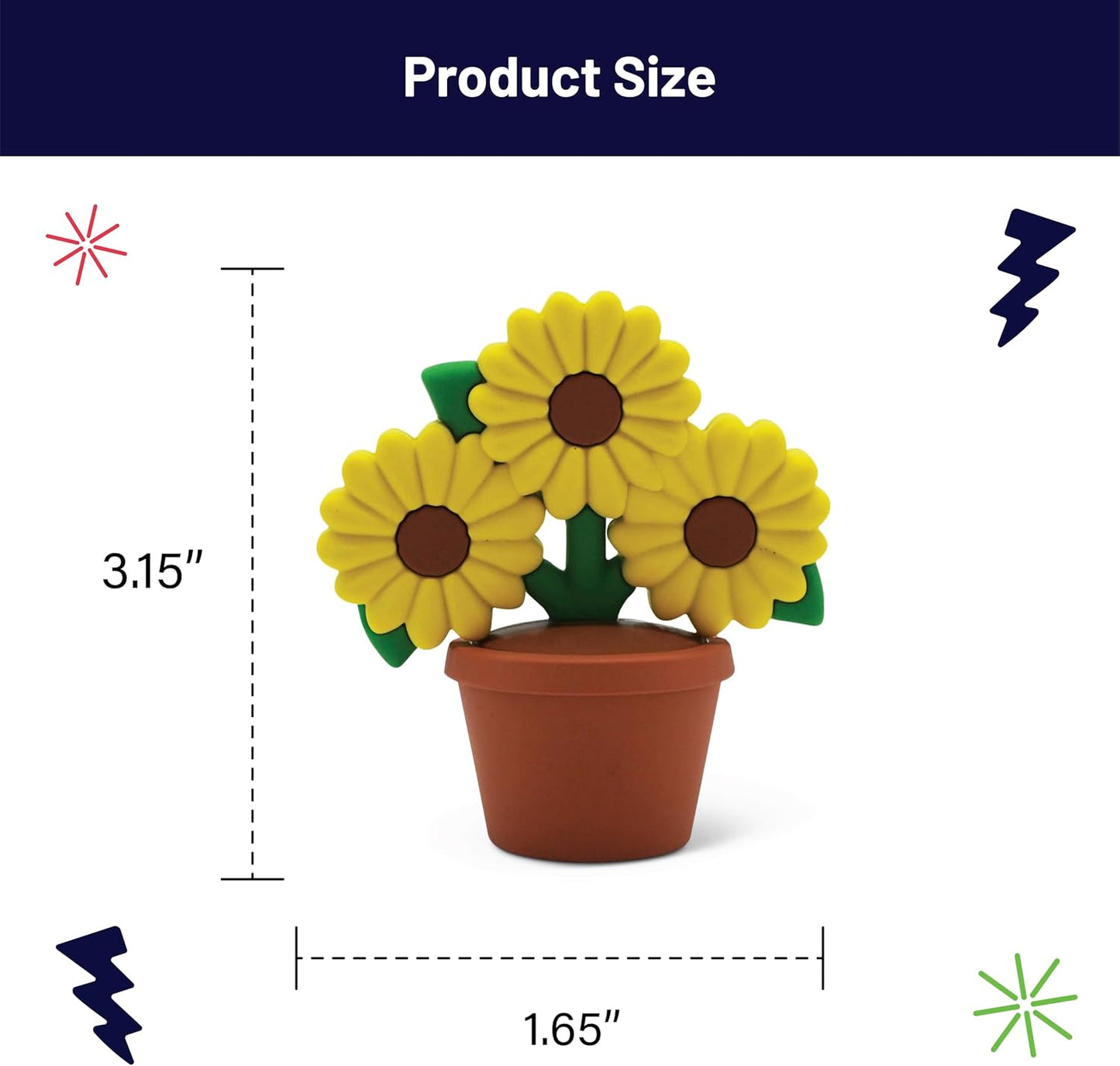 Mini Garden Figurines for Desk Decor – Cute Accessories for Fairy Gardens, Terrariums, Succulent Pots & Office Spaces – Tiny Plant Decor Statues - Sunflower