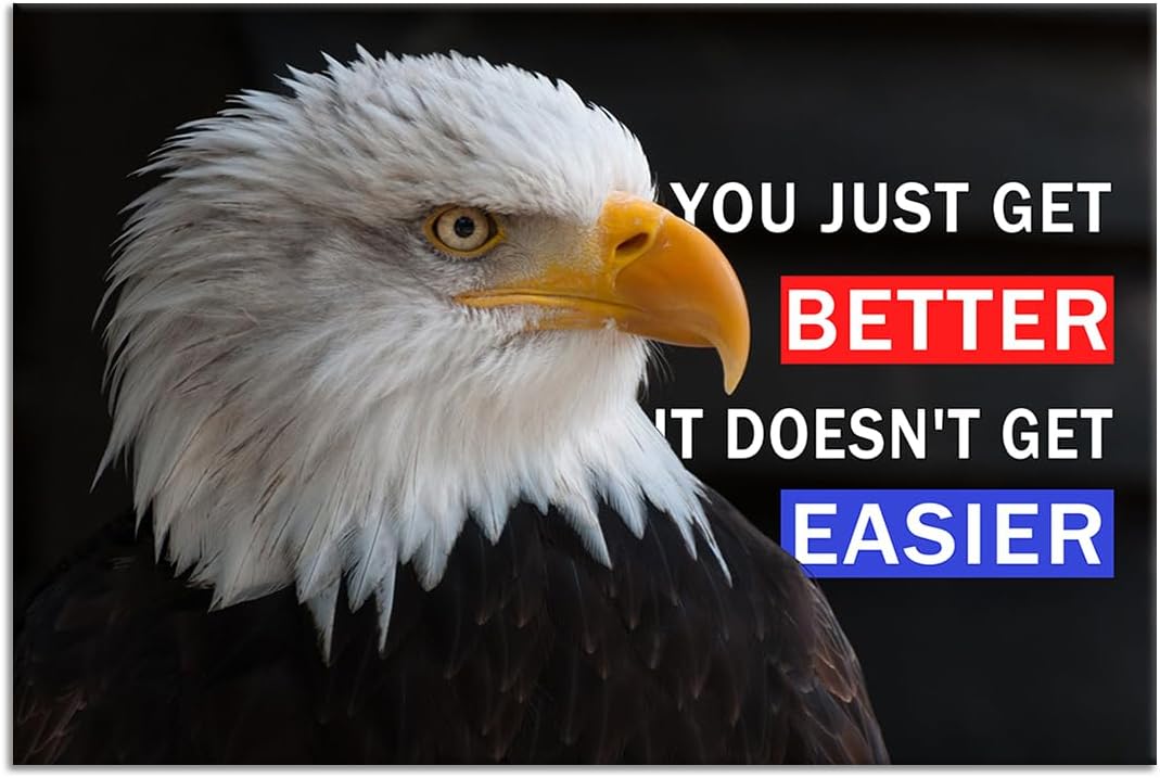Inspirational Poster Wall Art Motivational Animal Eagle Entrepreneur Quotes Print on Canvas Painting Artwork for Living Room Workplace School Picture Wall Decoration Ready to Hang [36''Wx24''H]