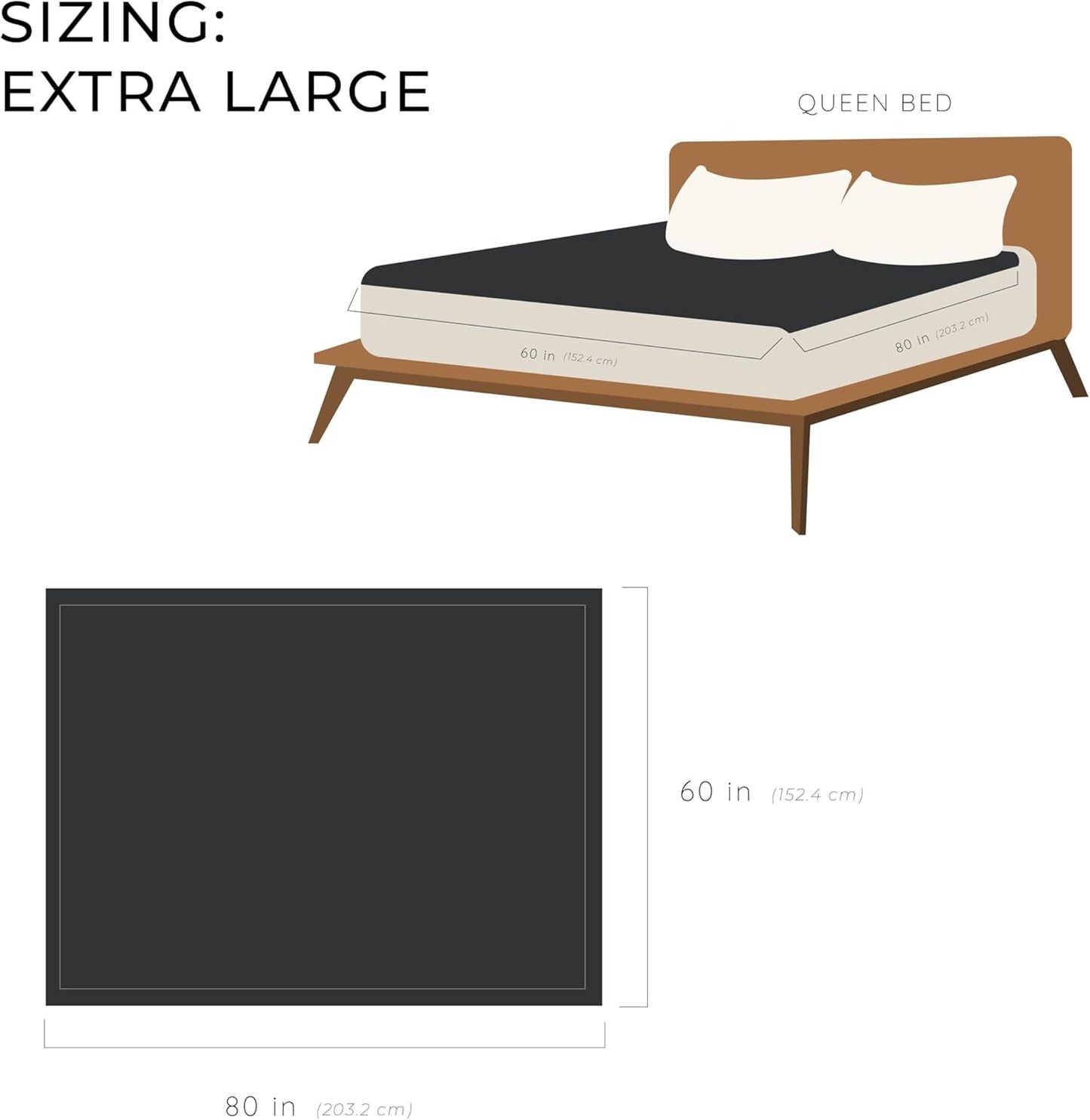 GRACED SOFT LUXURIES Charcoal Extra Large Faux Fur Throw Blanket | Ultra Soft & Fluffy 60x80 inches | Cozy, Thick Warm | Perfect for Bed, Couch, and Lounging Use for Kids & Adults