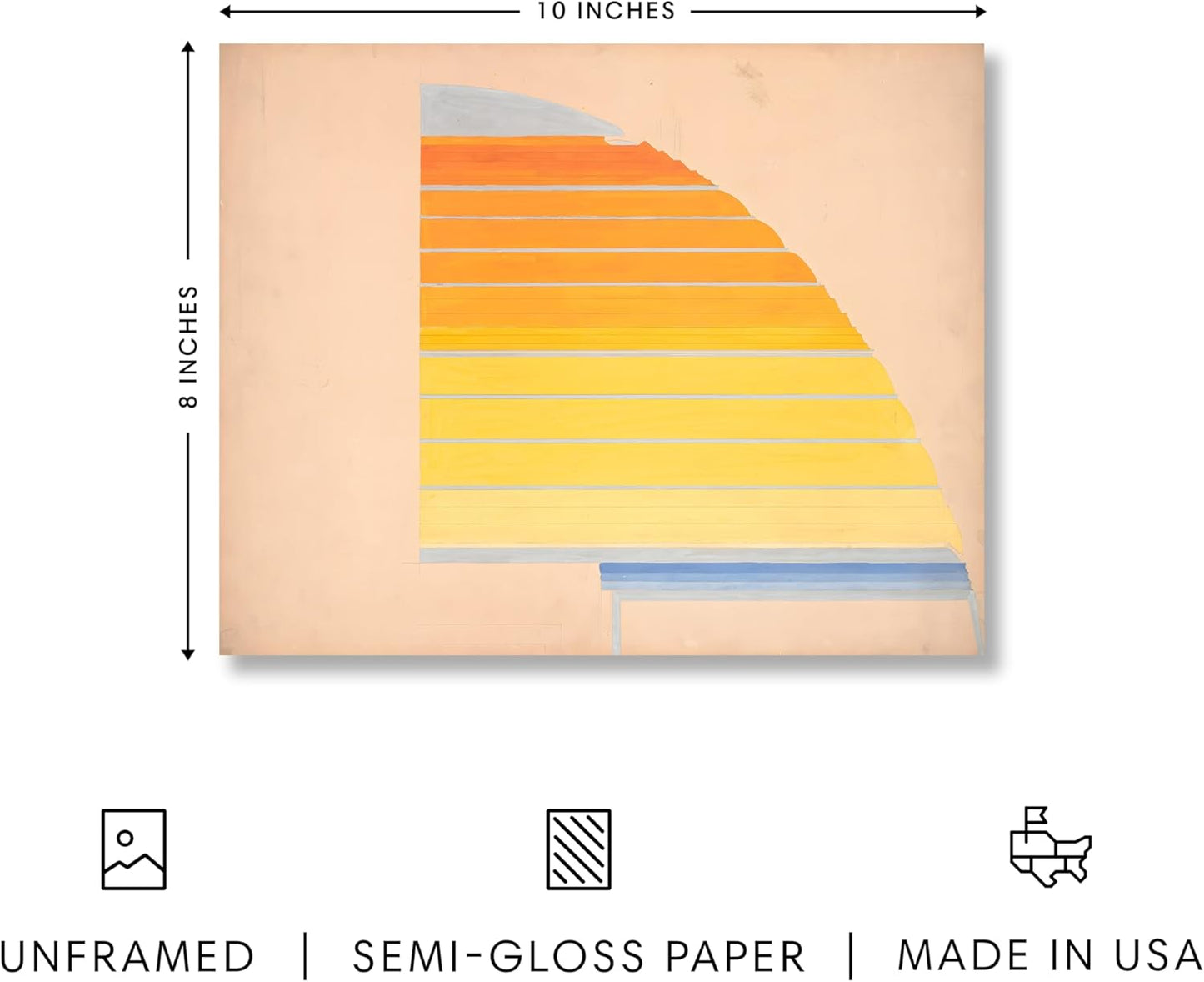 HAUS AND HUES Colorful Abstract Wall Art - Minimalist Retro Picture for Living Room Decor, Red and Pink Modern Wall Art Painting (Winold Reiss, Unframed, 8x10)