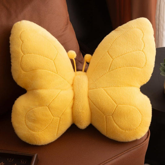 Kawaii Butterfly Shaped Throw Pillow 18in Soft Hugging Plush Pillow Butterfly Stuffed Animal Stuff Aesthetics Decor for Bedroom Living Room Sofa Couch