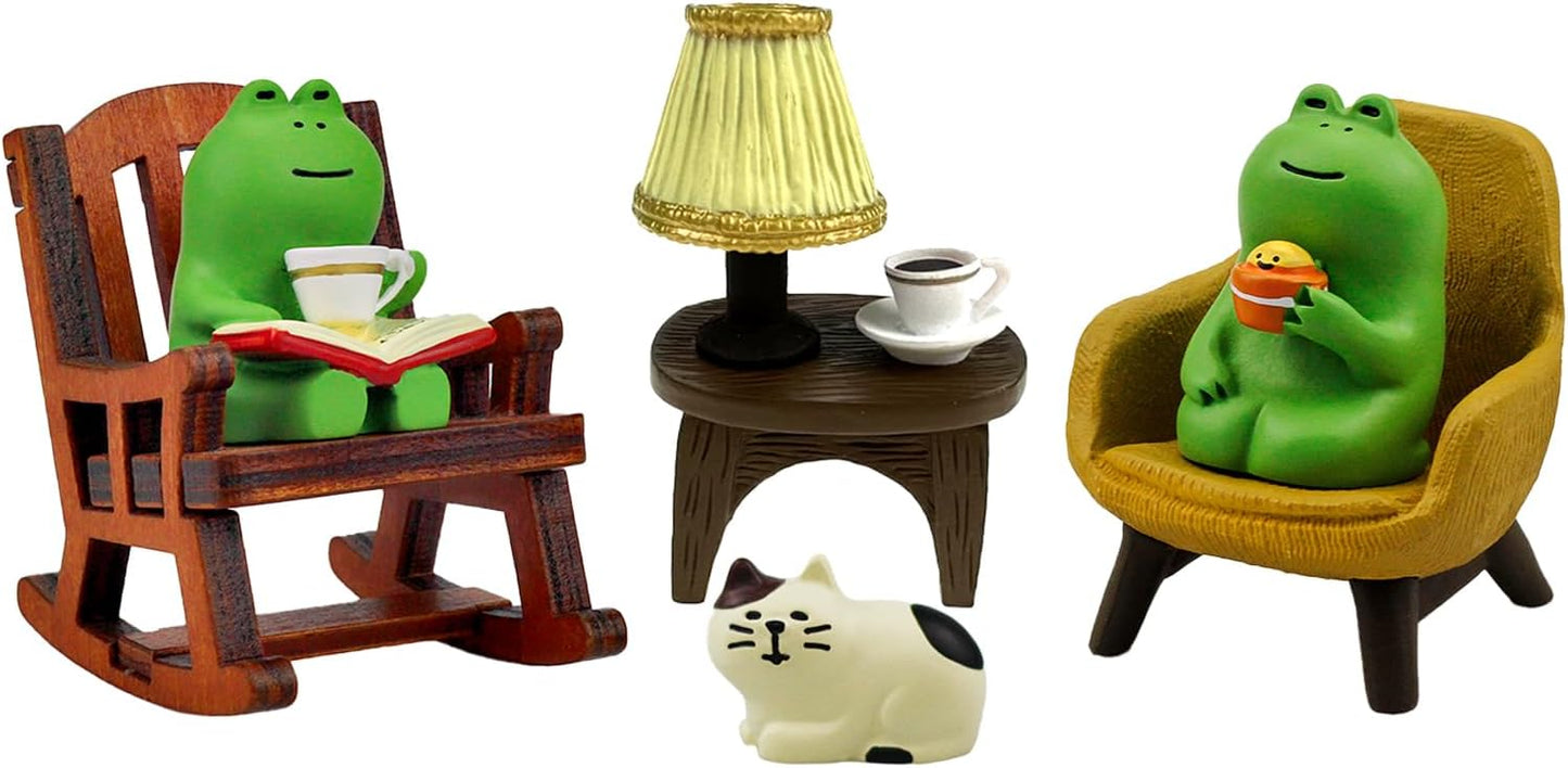 Miniature Frog Figurines Statue, Adorable Frog Collectibles for Desk and Bedroom Decor, Cute Frog Perfect Indoor Home Decorations and Gifts