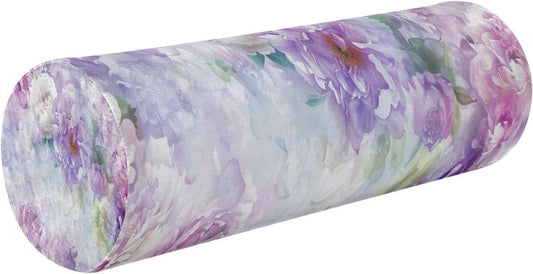 Fantasy Flowers Bolster Pillow, Round Pillow for Bed with Removable Washable Cover, Cylinder Pillows for Head, Neck, Back and Legs Cervical Neck Pillow Sleeping 5.5 x 17 Inch