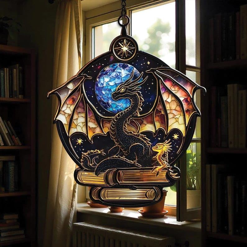Dragon Suncatchers Indoor Window Suncatchers for Windows Hanging Garden Window Decor Outdoor Suncatcher