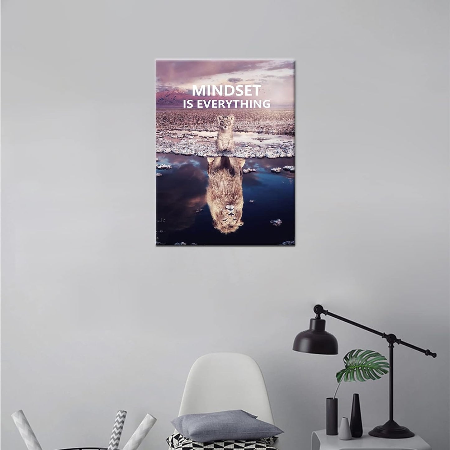 GoForArt Dream Big Motivational Canvas Wall Art, Inspirational Famous Quote Bedroom Living Room Decor, Positive Modern Landscape Mountain Office Dorm Room Poster Print (Inspirational-12, 18.00" x 24.00")