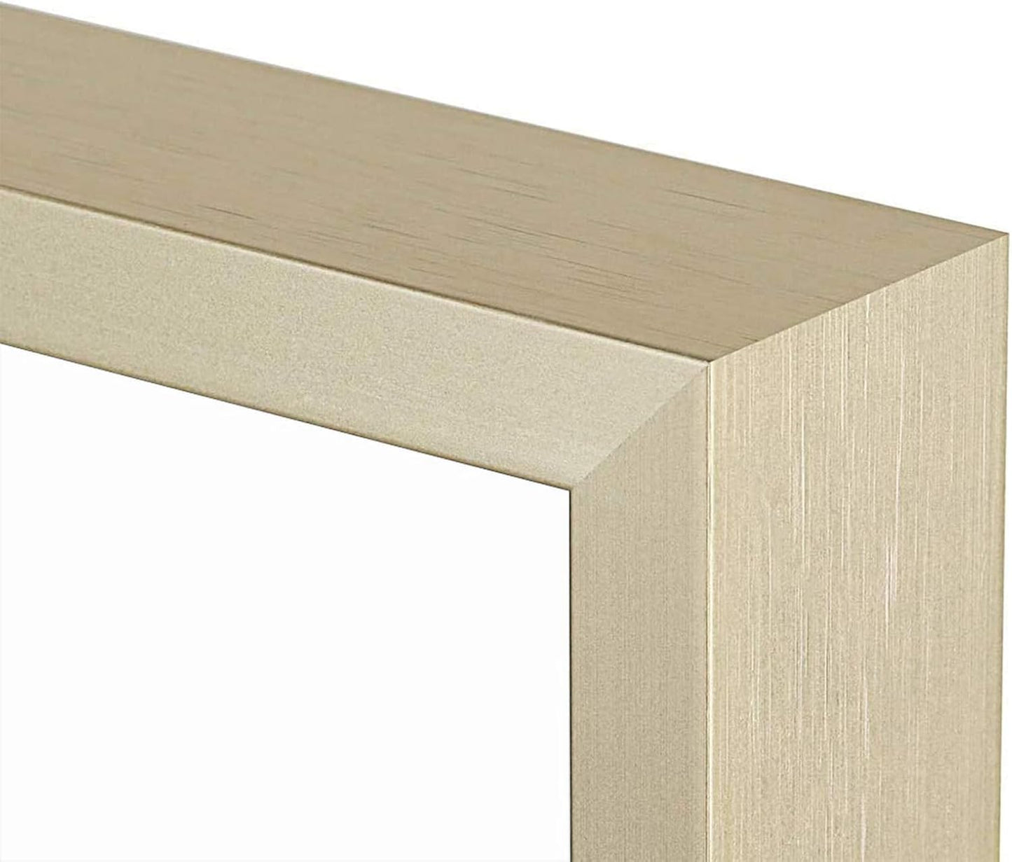 Frametory - 13.6x19.7 Aluminum Collage Picture Frame - Display 4x6 Pictures with 9 Openings Mat - Real Glass Front - Horizontal/Vertical Wall Mount - Gold 1 Pack