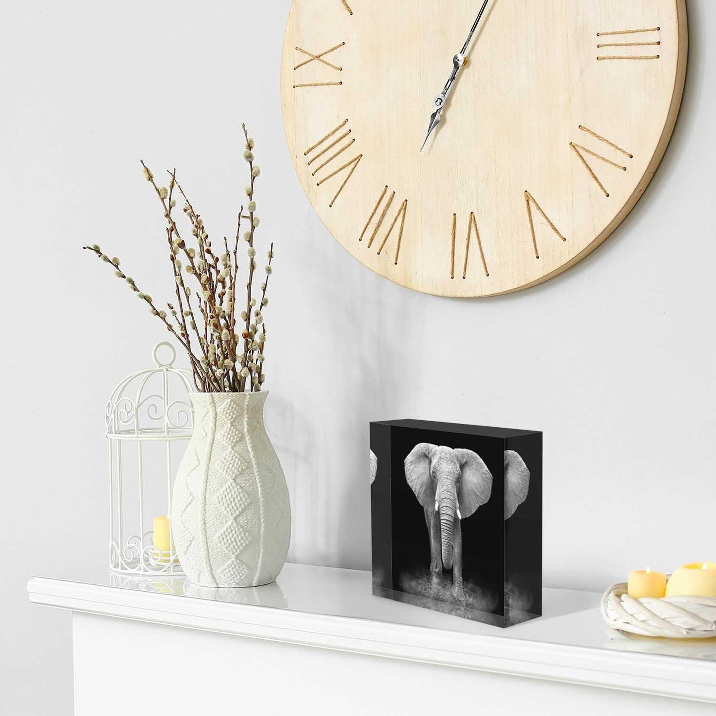 Home Office Desk Decor | Elephant Presents for My Father | Retirement & Thank You Presents | Housewarming Gift | 4 x 4 Inches