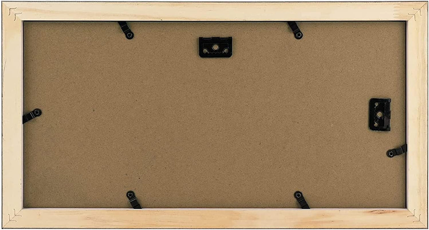 Golden State Art, Set of 10, 7x14 Grey Photo Wood Collage Frame with Mat Displays (3) 4"x6" Pictures