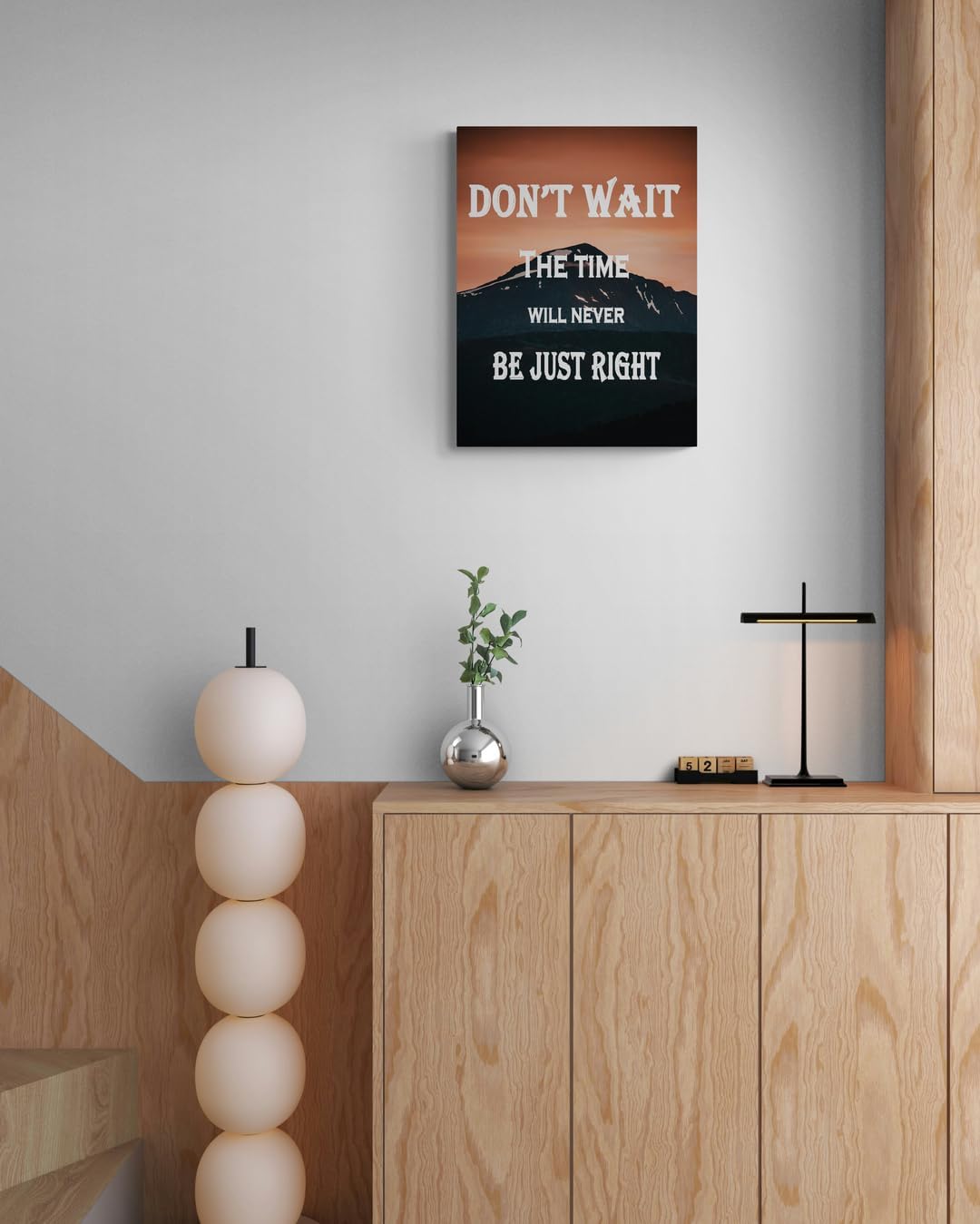 GoForArt Mountain Motivational Canvas Wall Art, Famous Quote Inspirational Prints Wall Decor, Landscape Positive Poster for Office Living Room, Bedroom Dining Room Artwork Home Decoration 12x18in