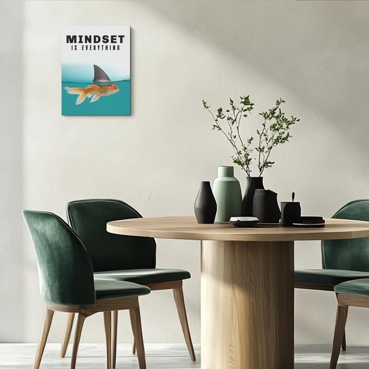 Mindset is Everything Motivational Posters Motivational Quotes Poster Print Phrase Wall Art Positive Quotes, Positive Affirmations Wall Art Decor for Bedroom Teacher Office Classroom Study Gym Room