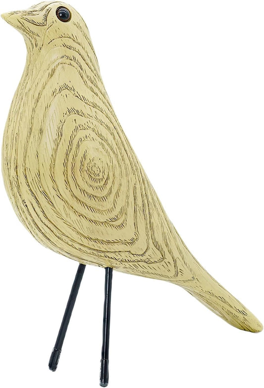 Mid Century Home Decor, House Bird, Adornment Office Home Decor, Desk Dove Ornament, Arts Pigeon Gifts, Replica Sculpture(Woodgrain, Beige)