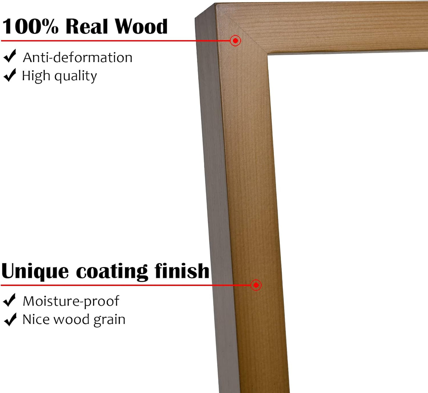 KINLINK 11x14 Picture Frame Brown, Solid Wood Frames with Acrylic Plexiglass for Pictures 5x7/8x10 with Mat or 11x14 without Mat, Tabletop and Wall Display, Set of 4