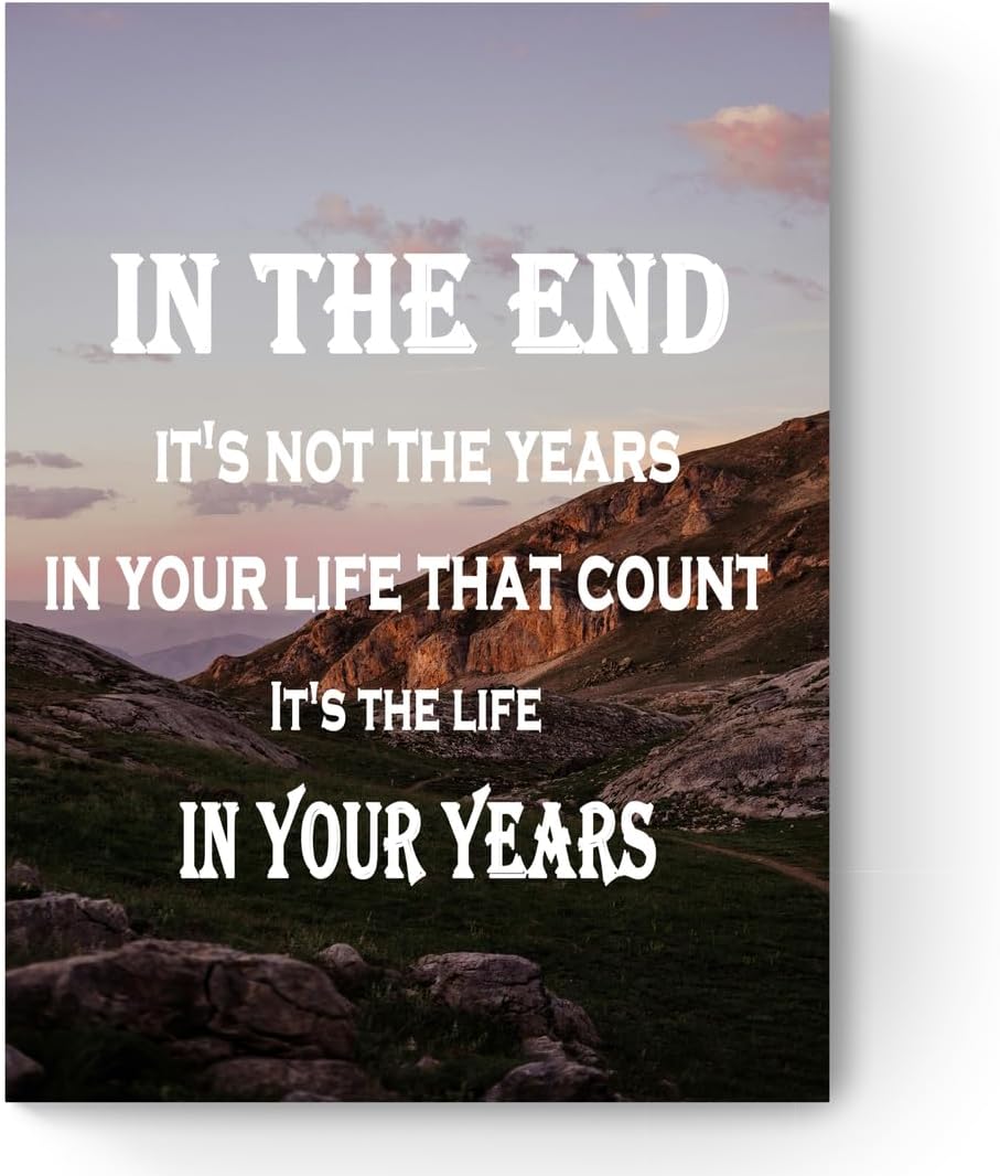 GoForArt Mountain Motivational Canvas Wall Art, Famous Quote Inspirational Prints Wall Decor, Poster Prints for Office Living Room, Bedroom Dining Room Artwork Home Decoration 12x18in