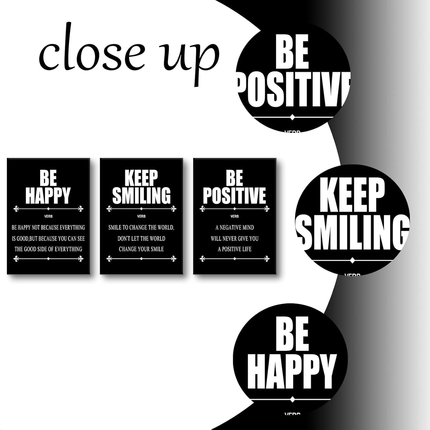 Inspirational Canvas Wall Art Home Decor 3 Pieces Motivational Entrepreneur Poster Print Positive Picture Painting Artwork for Living Room Gym School Office Stretched and Framed [60''Wx28''H]