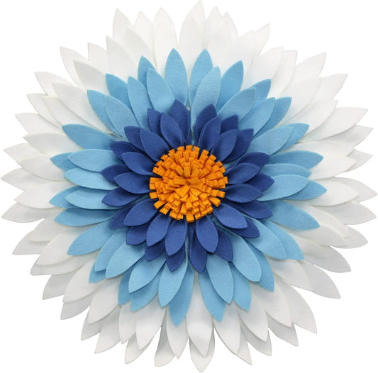 Contempo Lifestyles Flower Decorative Pillow - 3D Daisy Flower Pillow, Sunflower Throw Pillow -14.5 x 13 inch Round Decor Pillow - Flower Home Decorations - Couch & Bed Flower - Shaped Pillow