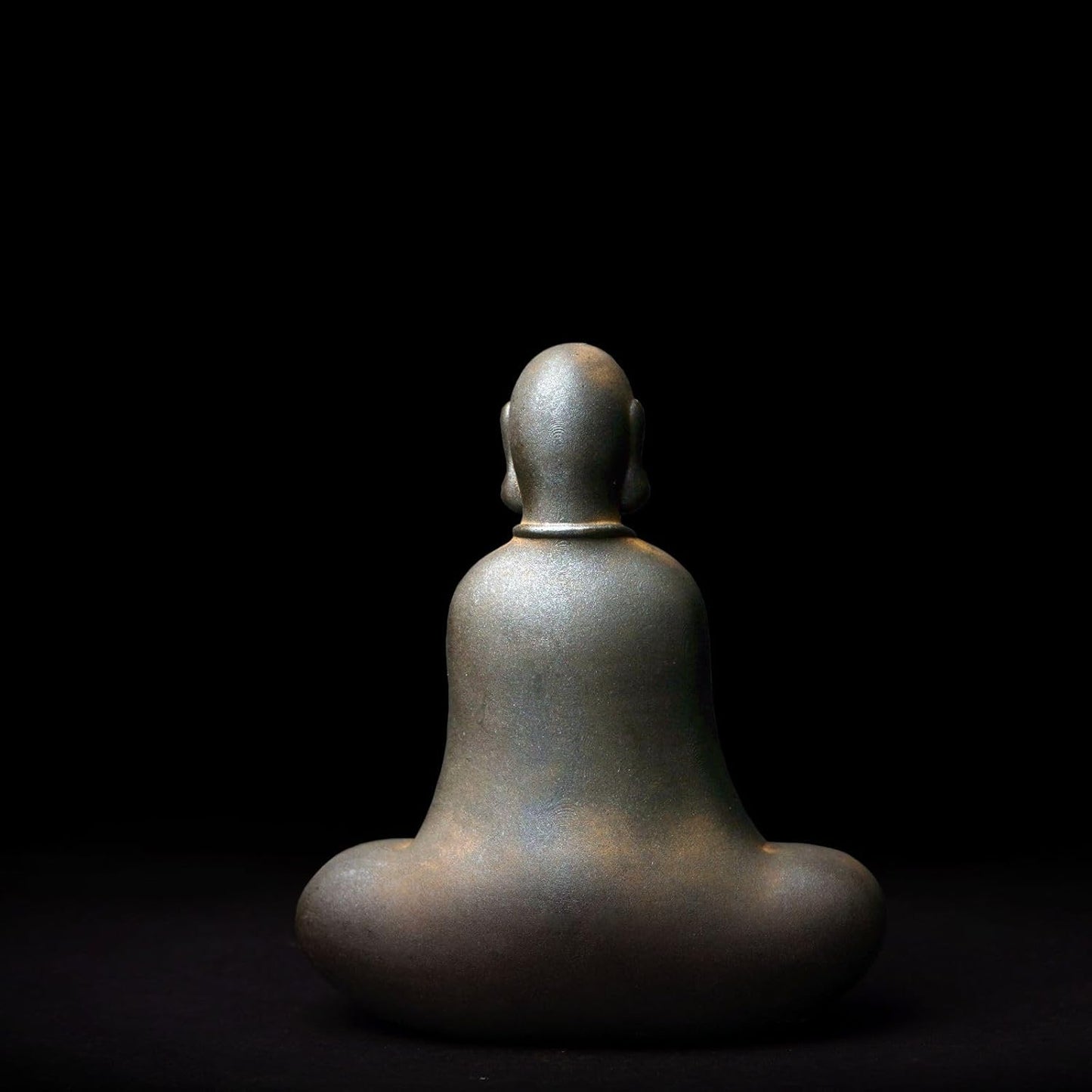 Faceless Buddha Statue - Solid Cast Iron Buddha Figurine, Indoor Outdoor Zen Decor for Spiritual Room Meditation