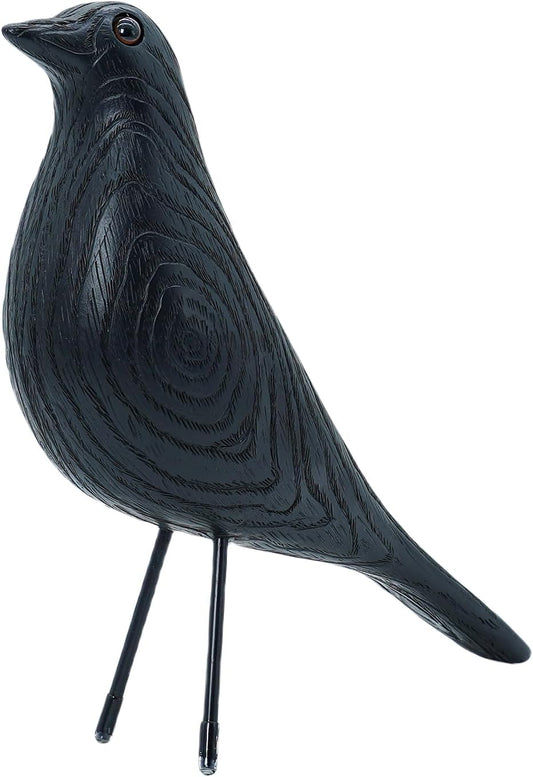 Mid Century Home Decor, House Bird, Adornment Office Home Decor, Desk Dove Ornament, Arts Pigeon Gifts, Replica Sculpture(Woodgrain, Black)