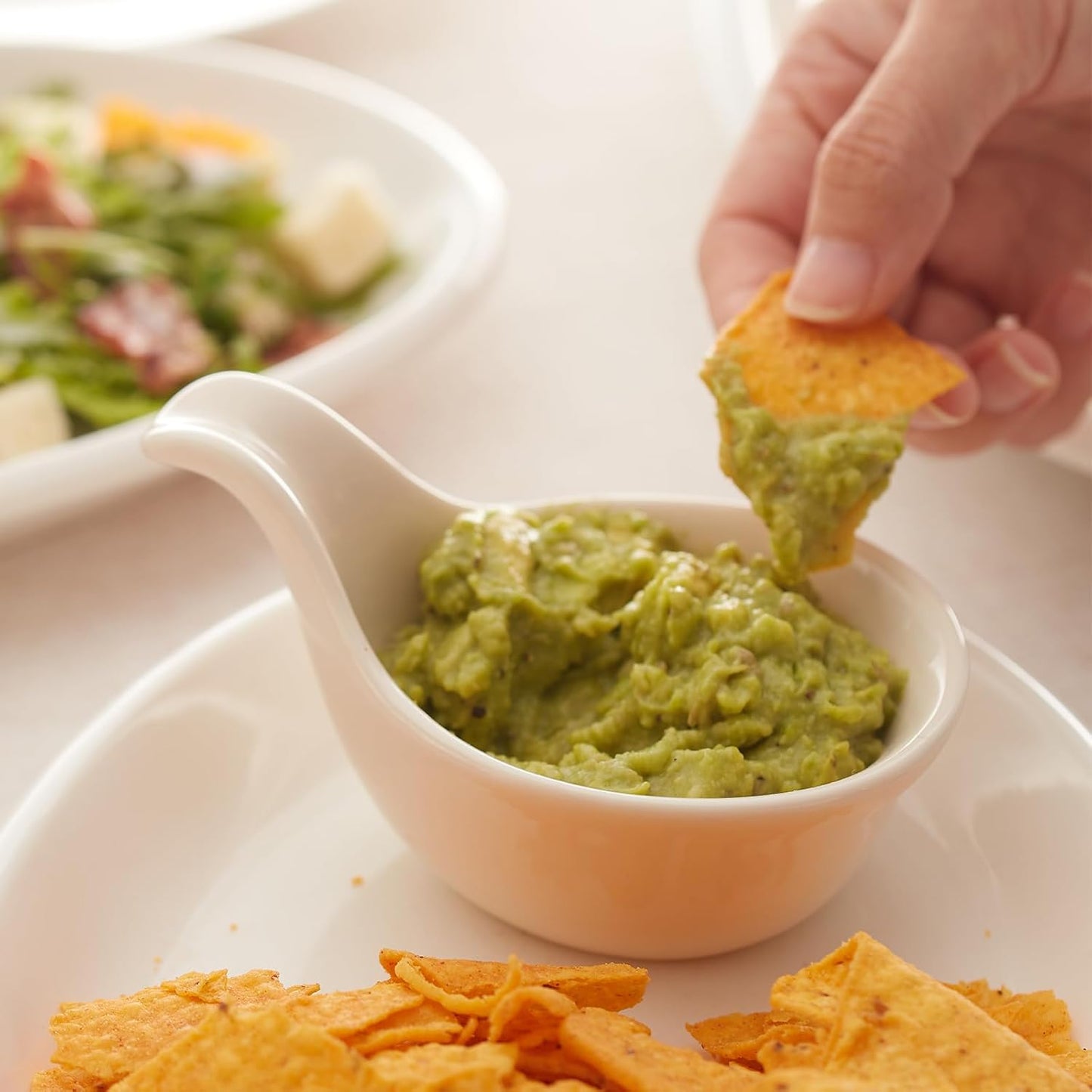 DOWAN Soy Sauce Dish, Charcuterie Bowls, 3 Oz Dipping Bowls with Handles, Sauce Cups for Side Dish, Dipping, Serving, Spice, Sauce, Ingredient, BBQ and Party