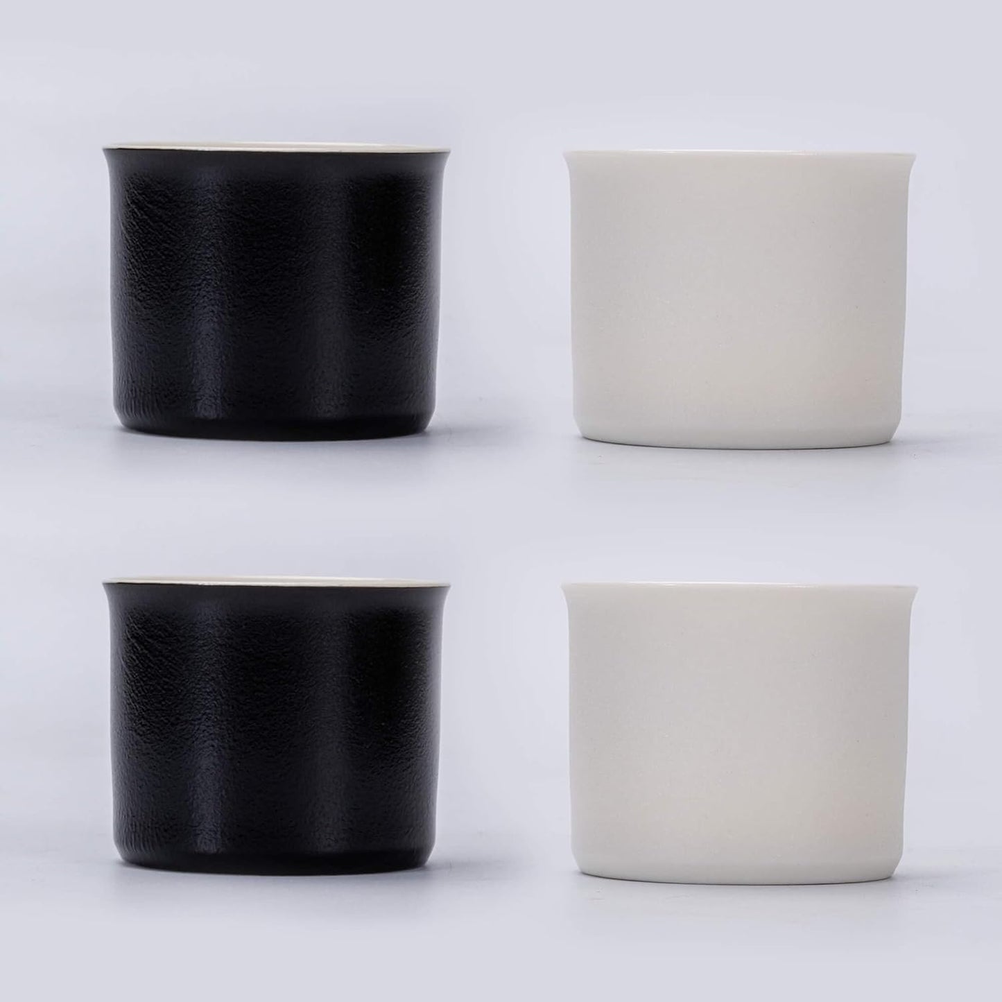 Espresso Cups Set of 2, Ceramic Espresso Cups, Expresso Shots Cups, 2.5oz Tea Cups, Demitasse Cups (4, black white)