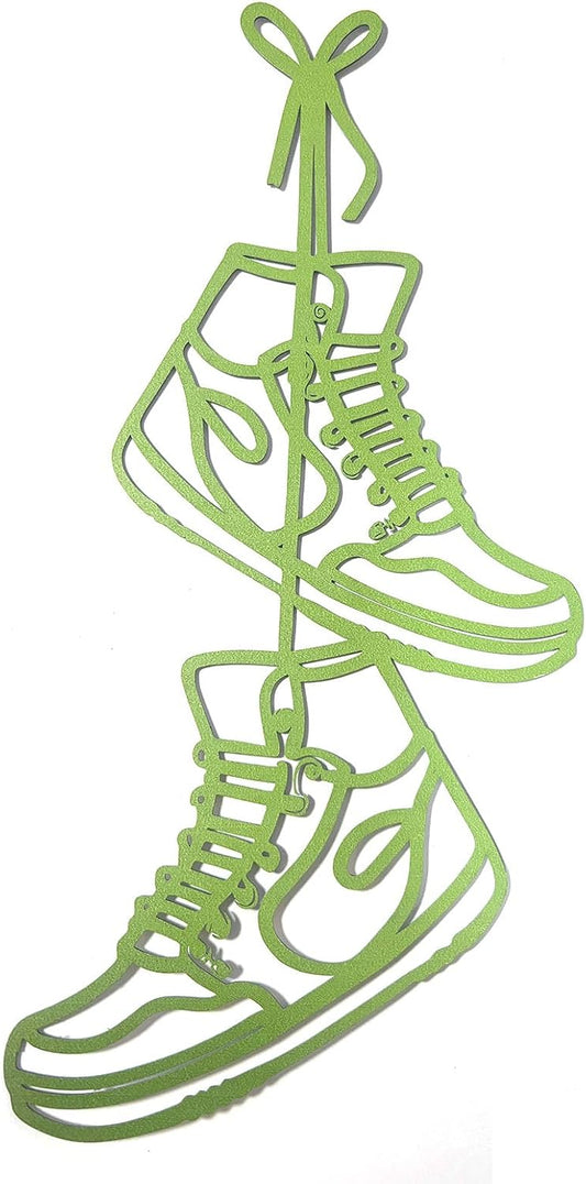 FZFQWRSH Metal Sneaker Wall Sculpture Art - Modern Boys & Teens Room Decor for Bedrooms, Unique Graduation Gift for Sneaker Lovers, Durable Home Décor Accent with Sports Theme