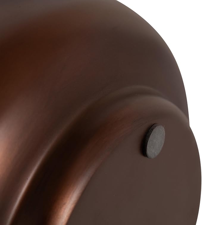 Kate and Laurel Portell Round Indoor Metal Planter Pot, 12 x 12 x 12, Bronze, Vintage Circular Planter for Indoor Plants Living Room or Sunroom Decor