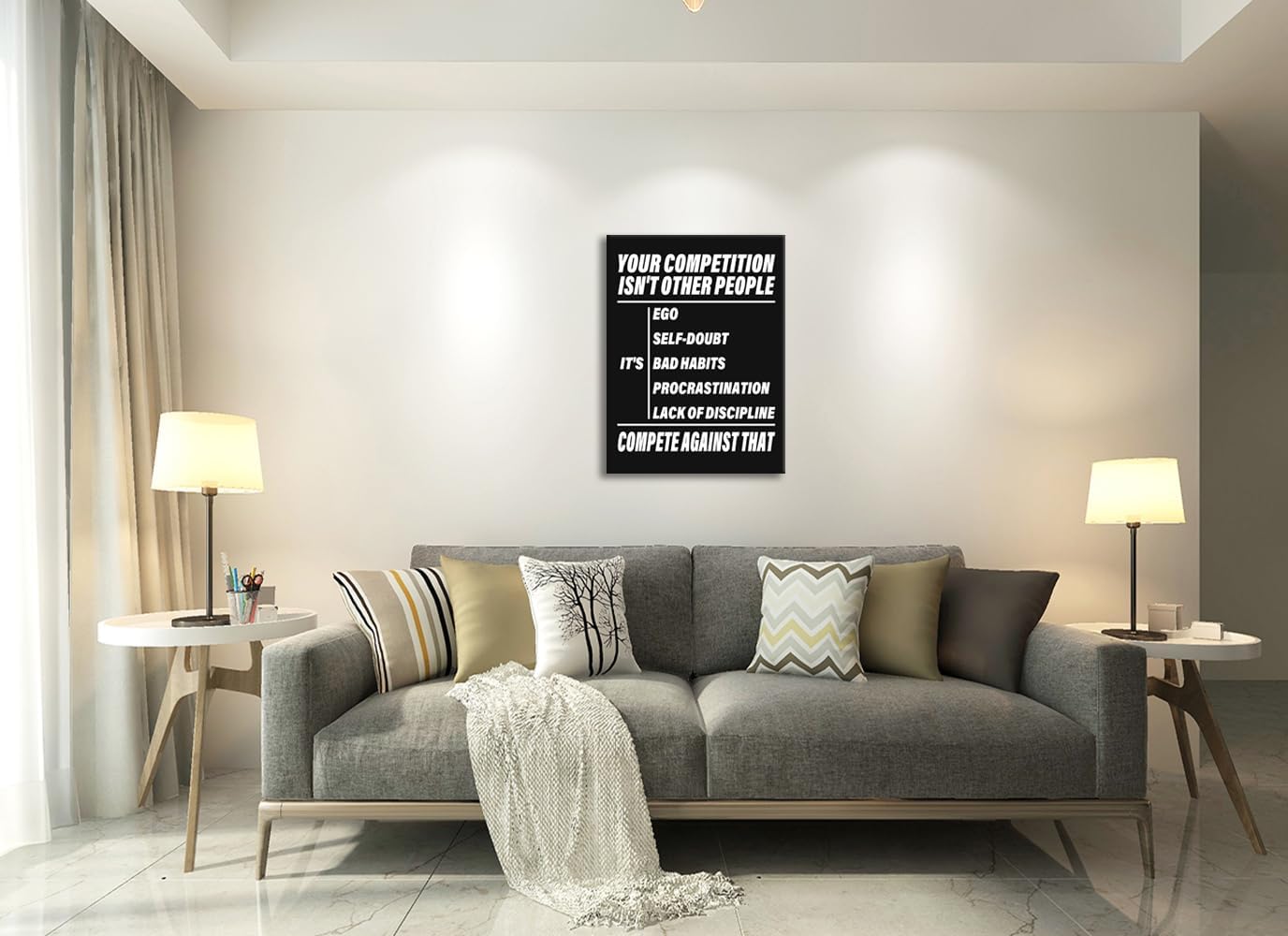 Inspirational Wall Art Print Pictures Inspirational Canvas Posters Motivational Entrepreneur Positive Quotes Artwork Home Decor Painting Frame for Living Room Office Ready to Hang[30″W X 40″H]