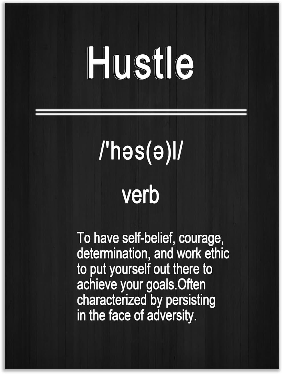 Hustle Motivational Canvas Wall Art Home Decor Entrepreneur Quotes Poster Print Inspirational Theme Picture Painting Artwork for Living Room Workplace Wall Decoration Ready to Hang [30''Wx 40''H]