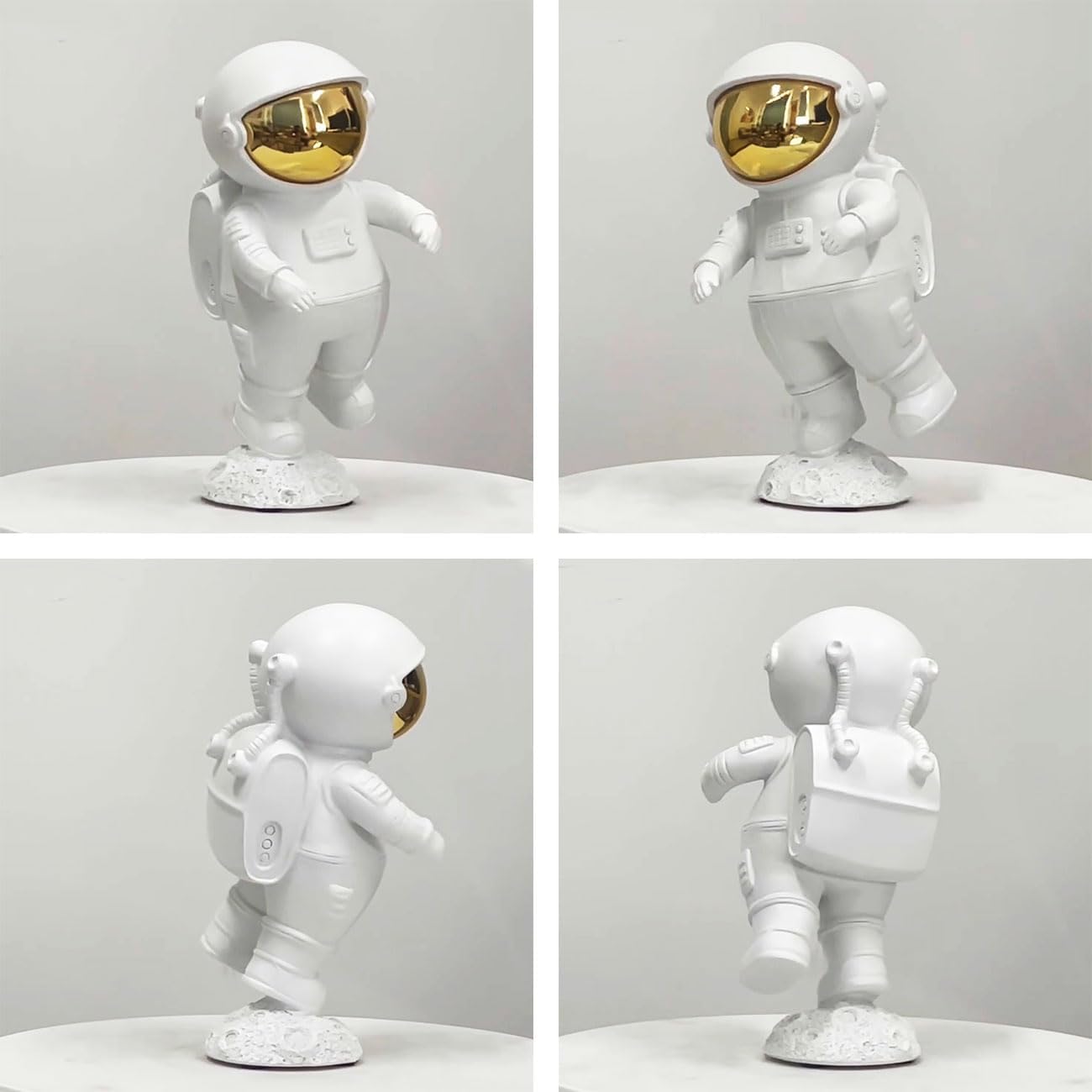 HAUCOZE Astronaut Sculpture Decor Modern Statue Figure Table Centerpiece Polyresin 7.5 inch