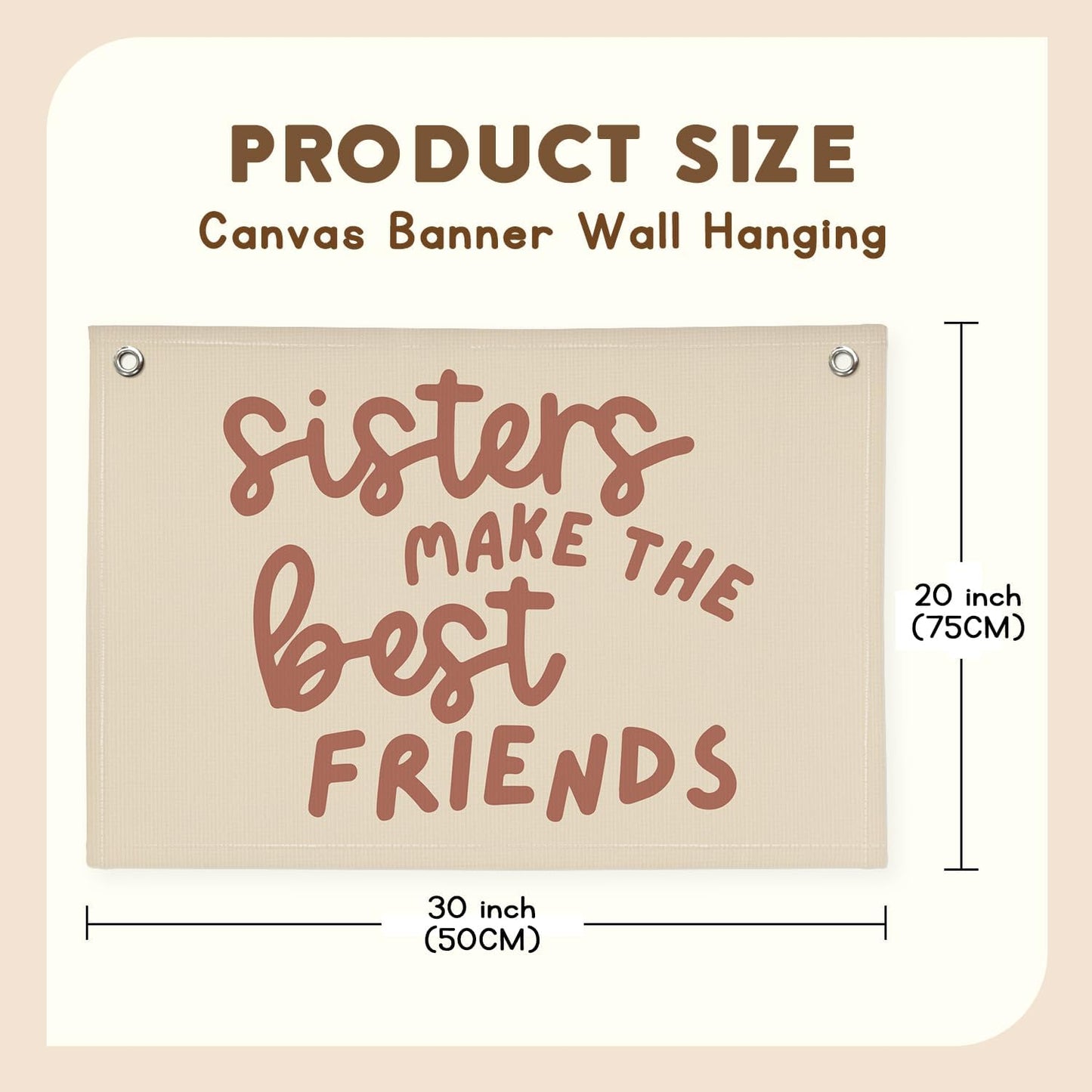 Girls Room Decor, Sisters Make The Best Friends Banner Flag for Sisters Room Decoration，Boho Nursery Wall Decor Baby Toddler Kids Girls Bedroom Decor 30x20,girlroom