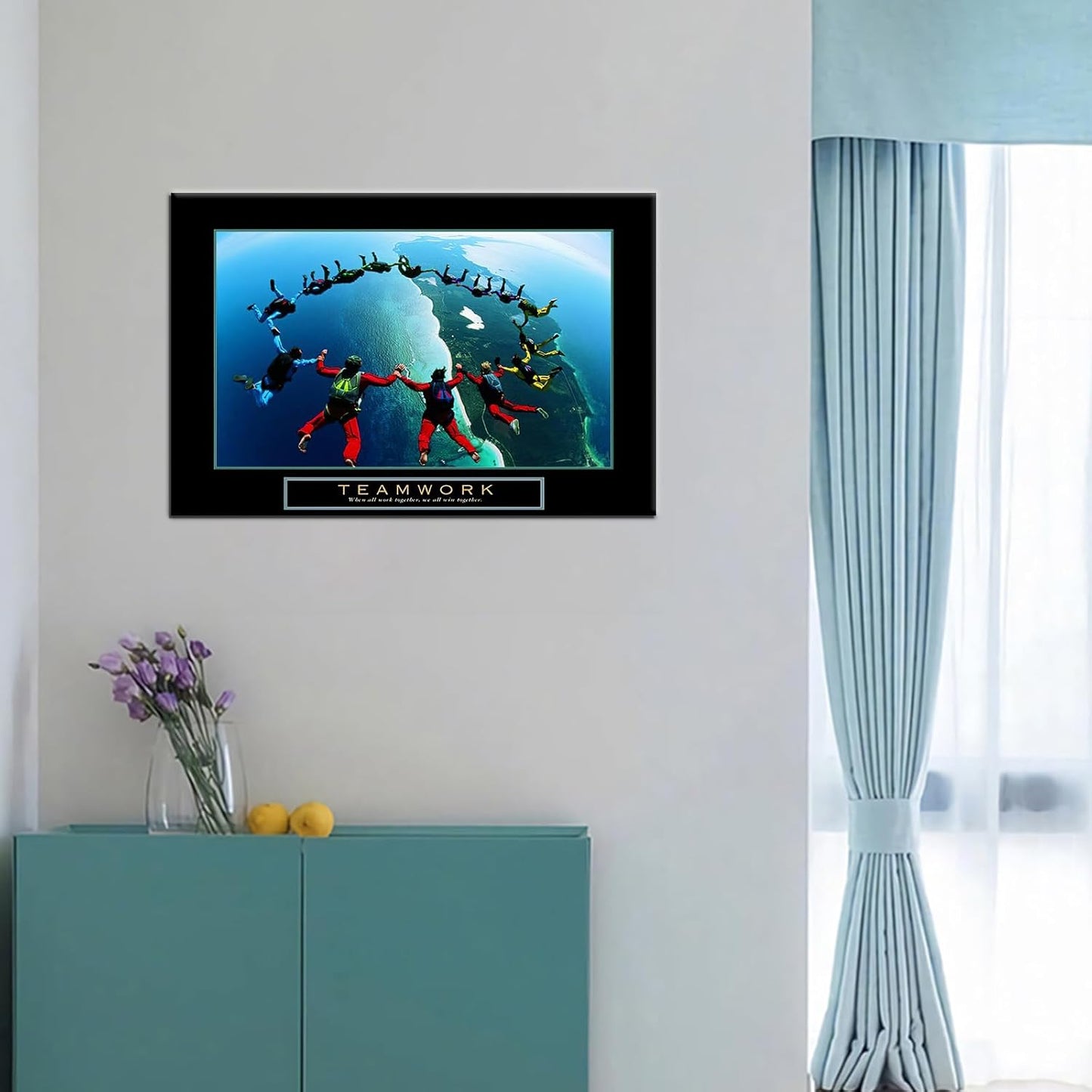 GoForArt Dream Big Motivational Canvas Wall Art, Inspirational Famous Quote Bedroom Living Room Decor, Positive Modern Landscape Mountain Office Dorm Room Poster Print (Inspirational-11, 12.00" x 18.00")