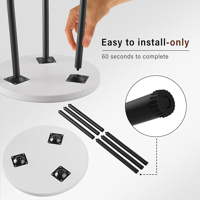 Plant Stand Indoor 2 Pack: Corner Wood 20 Inch Plant Stand Mid Century Modern Decor - Small Round Plant Table for Indoor Plants - Outdoor Plant Holder for Patio Living Room Bathroom Office (White)