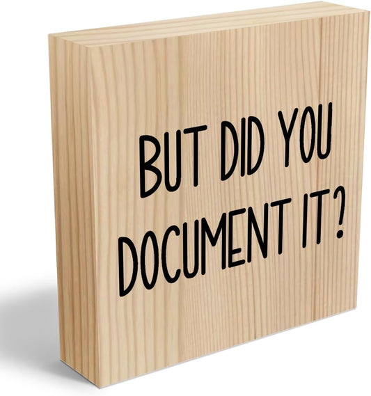 Funny HR Decor Office Decor Human Resources Office Desk Decor HR Wooden Box Sign for Tabletop Bookshelf Thank You Gifts for Home Farmhouse Meeting Room Bedroom Library Retirement Boss Day Wood Color