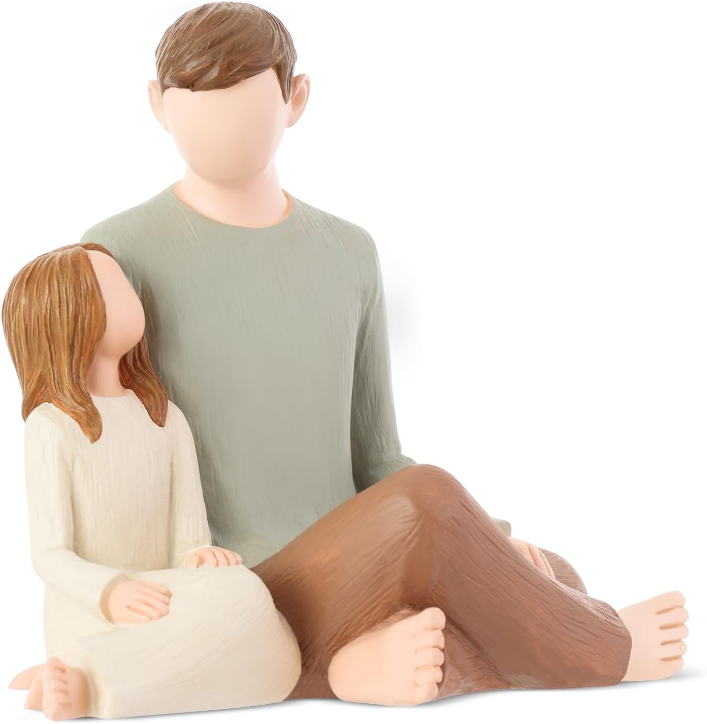 Father and Daughter Figurines, Dad Daughter Statues, Sculpted Hand-Painted Figures Gifts for Father’s Day Anniversary Birthday
