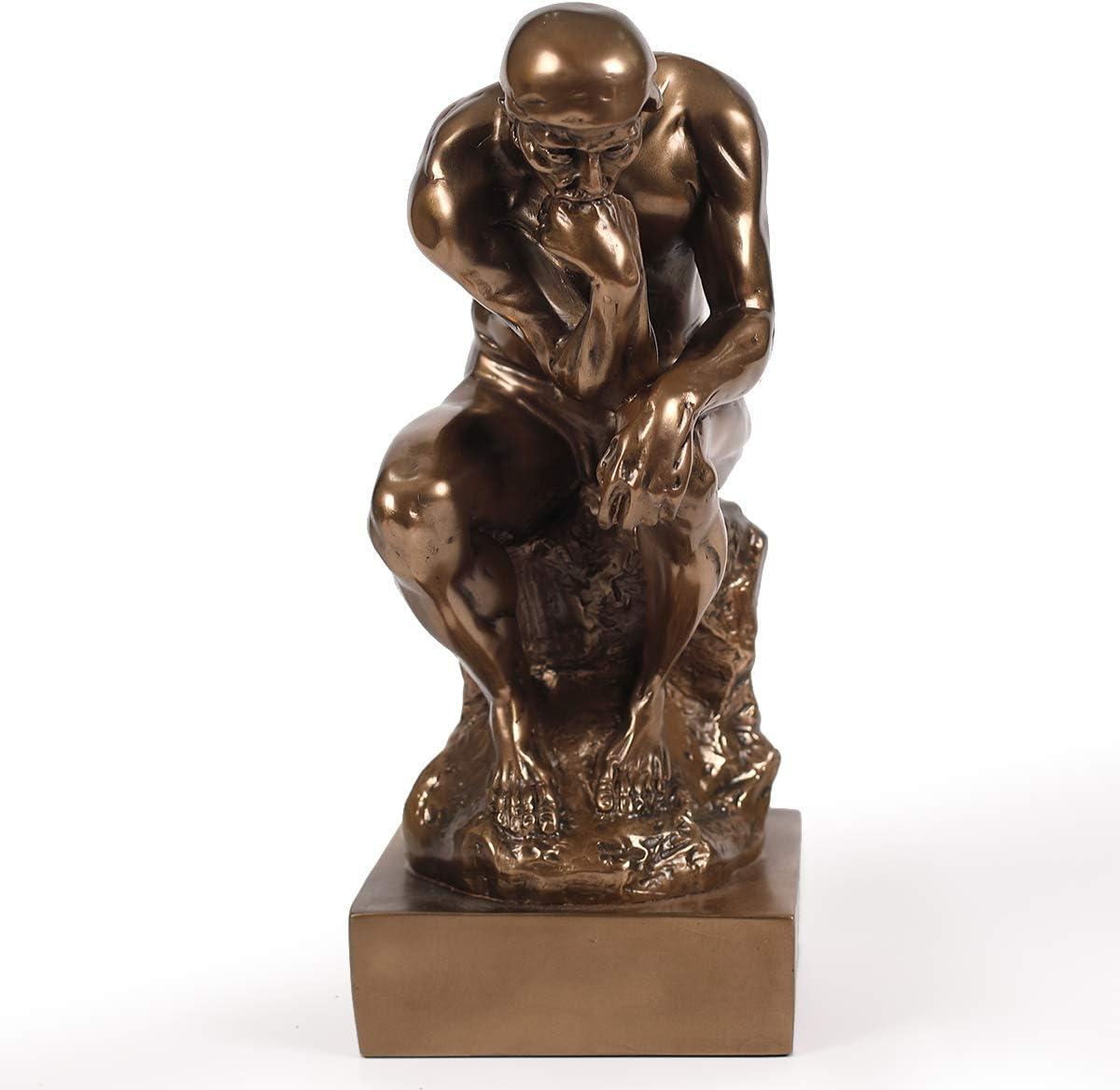 Magicsculp-The Thinker Statue in Premium Cold Cast Bronze 8.8Inch Museum Grade Collectible Figurine-(Medium-Ornaments)