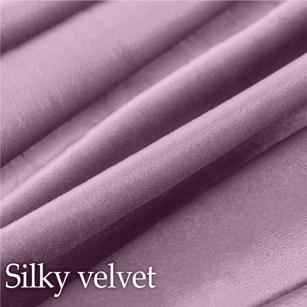 lalaLOOM Velvet Throw Pillow Covers, Set of 2 Decorative Square Pillows Home Decor, Soft Accent Cases, Silky Machine Washable Pillowcases for Sofa, Couch, Bedroom, Living Room, 16x16, Plum Purple