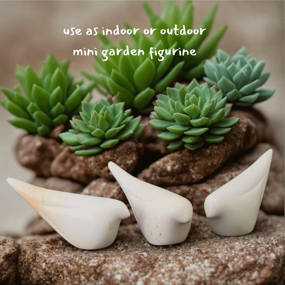 Bird Statue, Home Decor Accents, Collectible Figurines, Garden Sculptures, Accessories for Desk, Vanity, Animal Figurine for Indoor Outdoor, Miniature Gardens, Bird Decor Theme, Set, 3pcs