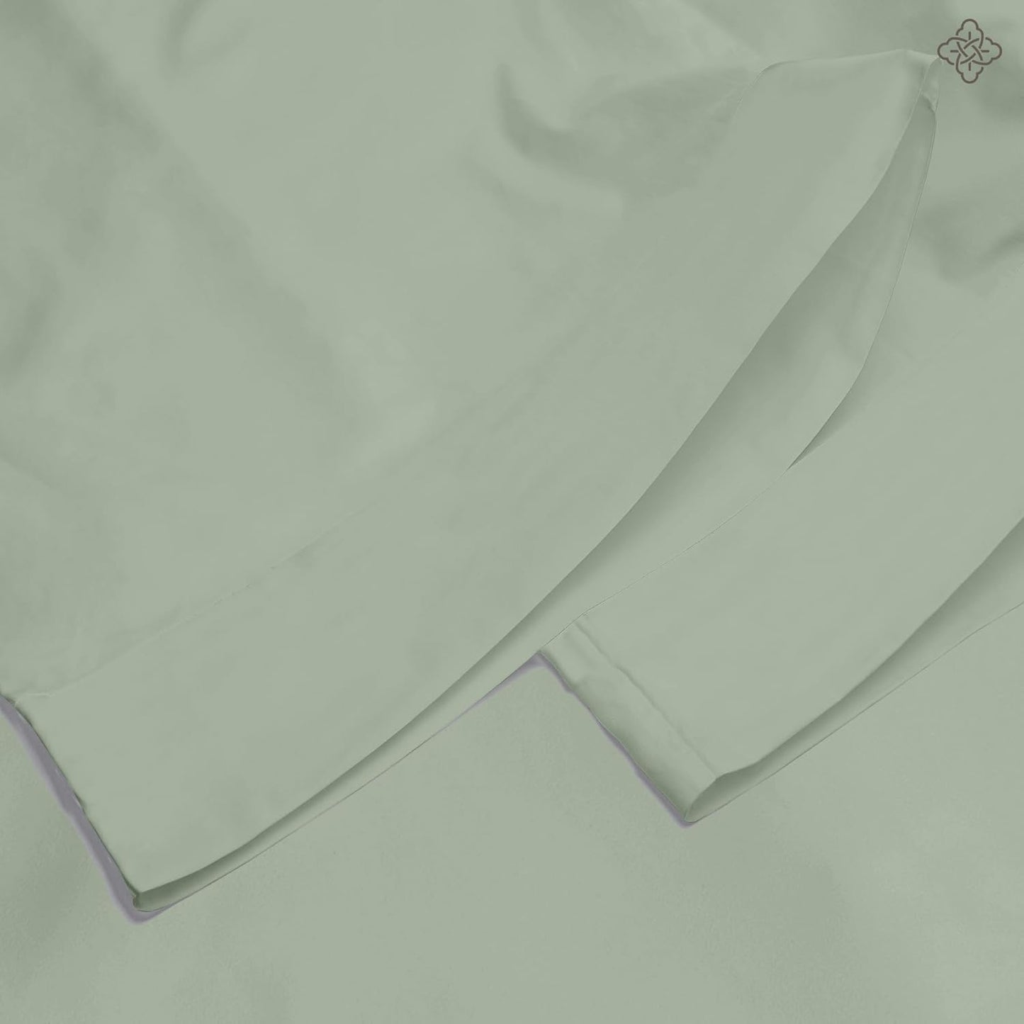 Bioweaves 100% Organic Cotton Pillow Cases 300 Thread Count Soft Sateen Weave GOTS Certified – Standard/Queen Size, Set of 2, Basil