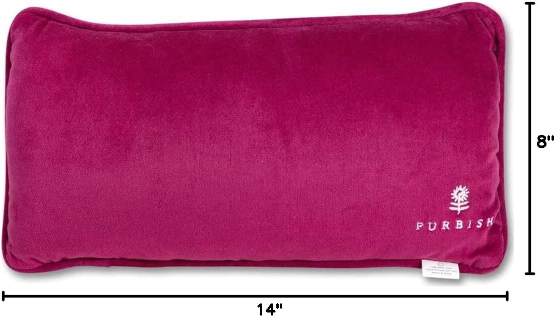 FURBISH Needlepoint Accent Pillow - Dressed Like a Daydream - 8" x 14" - Decorative Throw Pillow with Saying, Eclectic Home Decor, Hand Embroidered, 100% Wool