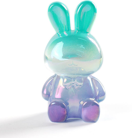 Home Decor Lucky Rabbit Figurine Tabletop Decor Animal Statue Ornaments Shelf Decorations Small Sculpture for Living Room Bedroom Office Desktop Cabinets