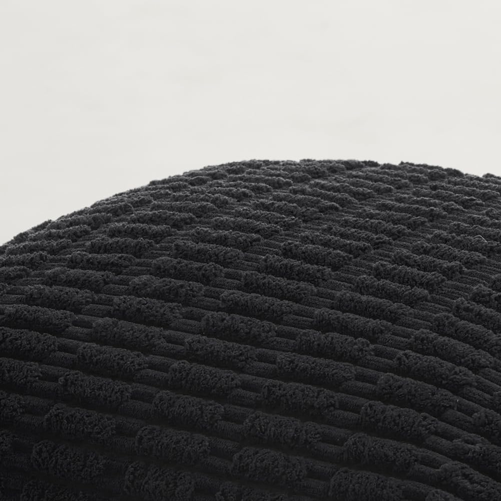 Fancy Homi Black Long Body Lumbar Decorative Throw Pillow Covers 14x36 Inch for Bed Couch Bedroom Bench, Soft Corduroy Rectangle Solid Pillow Case, Rustic Farmhouse Boho Room Decor