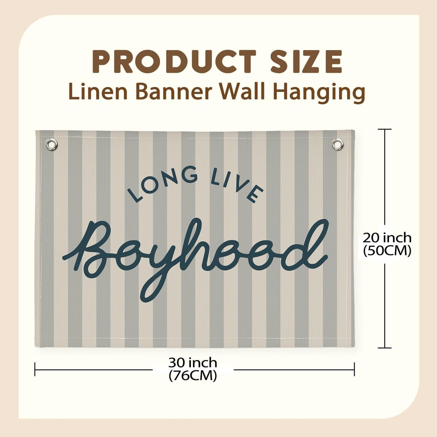 Long Live Boyhood Banner Boy Room Decor, Banner Flag Nursery Playroom Wall Decor for Boys Bedroom Living Room Dorm Toddler Decorations Teen Boy Room Kid Banners Wall Hanging Linen Flag30x20