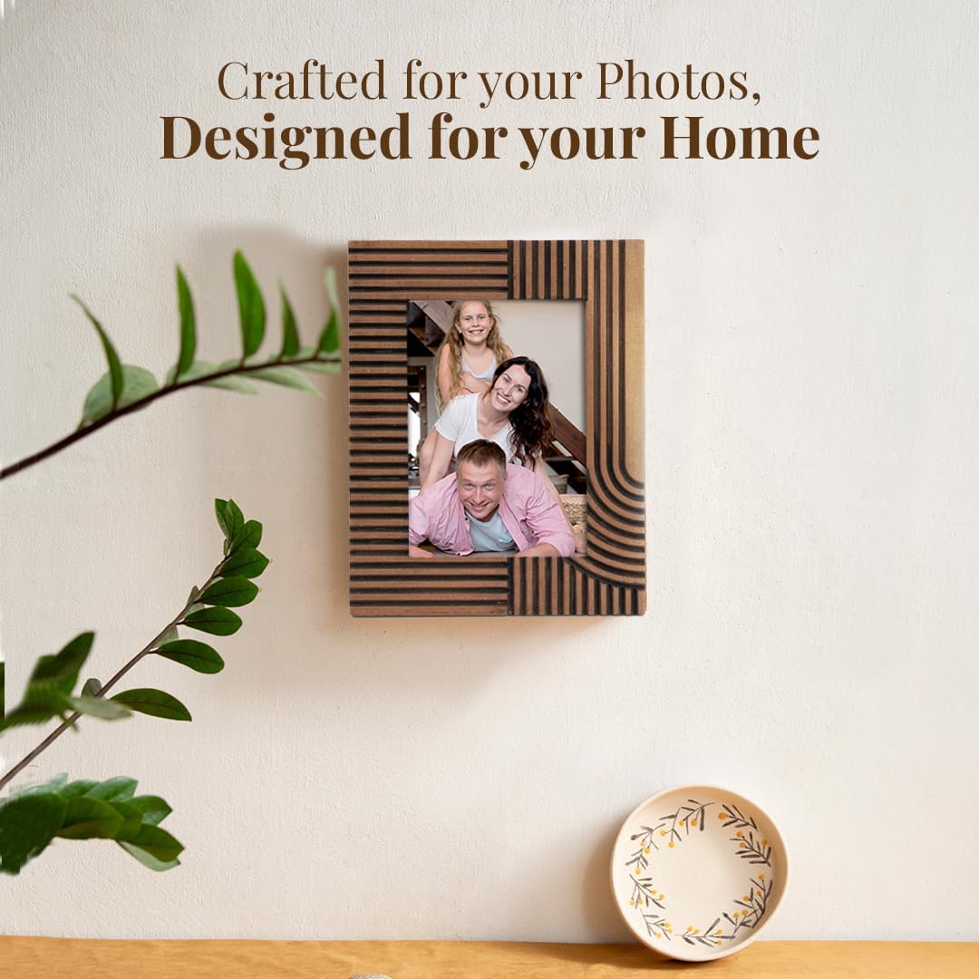 Folkulture Picture Frames | (5 x 7) Wooden Fall Picture Frame- Wall Decor | House Decor- Birthday Gift for mother | Large Picture Frames for Office Decor| Photo Frame Gifts for Women, Wedding.