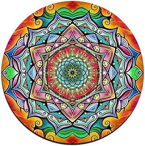 Mandala Pattern Round Coaster Set - Made of Recycled Rubber - Set of 4